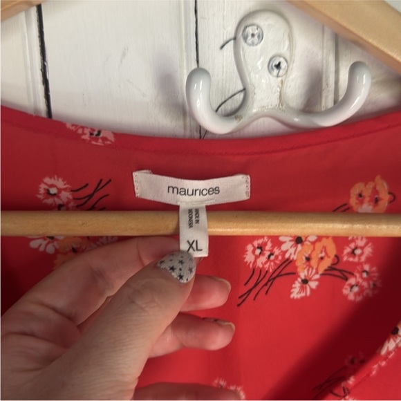 Maurices Tank Top Red Floral Size XL - Picture 5 of 6